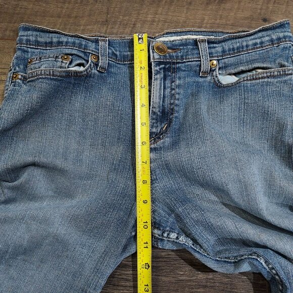 Thrashed Distressed DKNY Boot Cut Cotton Spandex Fits 30x30 size 10 - Picture 9 of 15